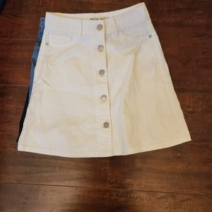 Noisy May White Denim Skirt